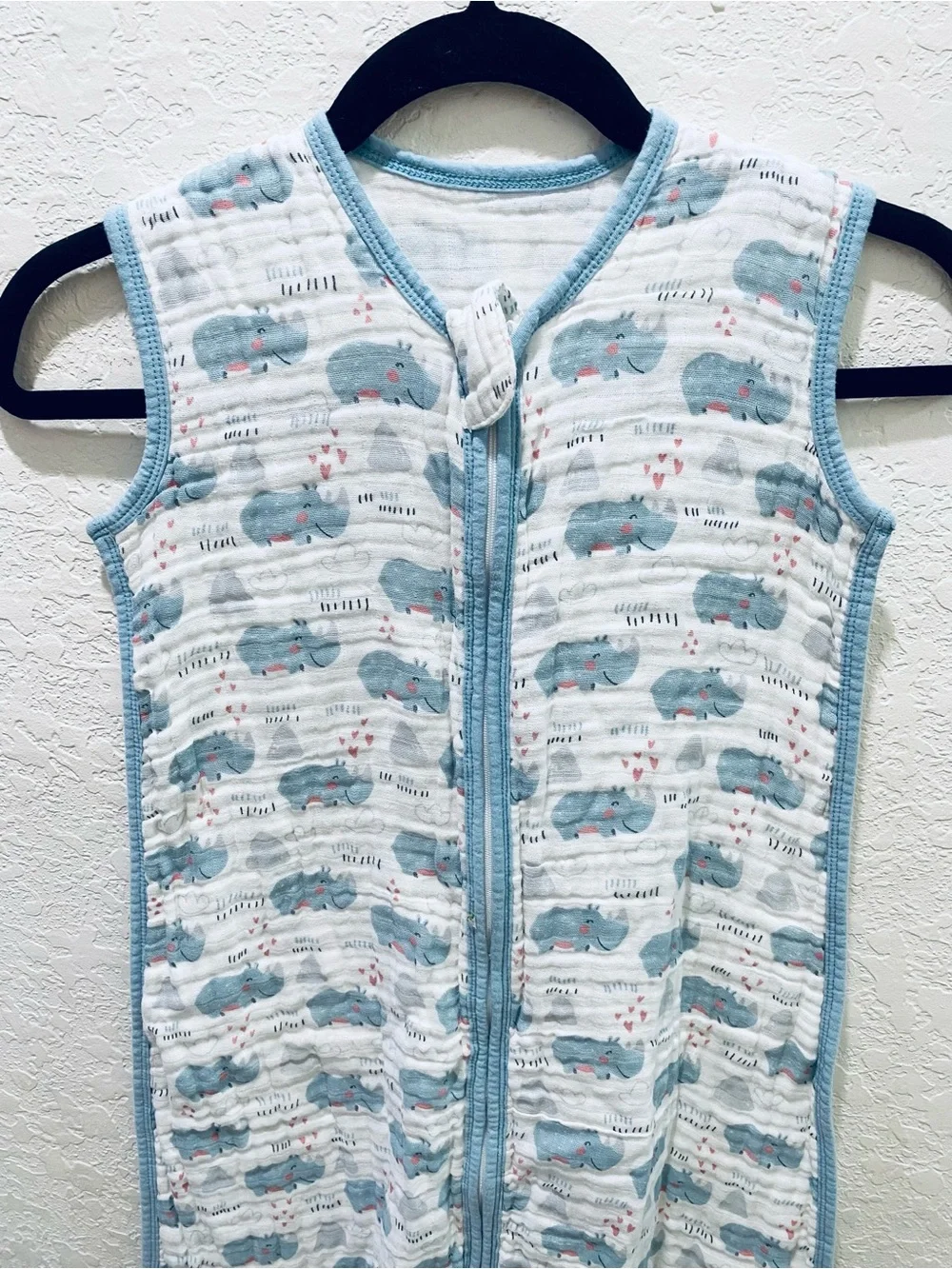 Tado Muslin Organic Cotton Rhino Baby Sleep Sack Wearable Blanket Organic Cotton